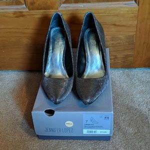 Silver Jennifer Lopez Pumps